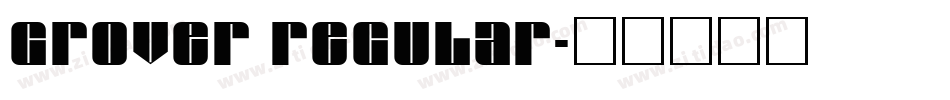 Grover Regular字体转换
